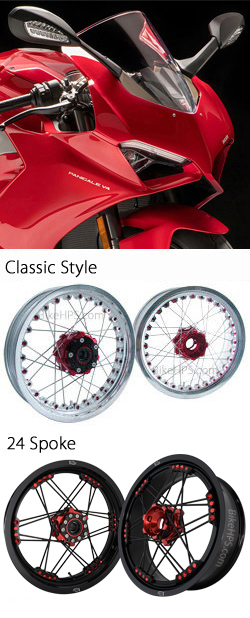 Kineo Wire Spoked Wheels for  Ducati Panigale V4 (including R, S, SP, Speciale & Superleggera models) 2018> onwards 