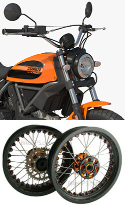 Kineo Wire Spoked Tubeless Wheels for Ducati Scrambler Sixty2 2016-2022 