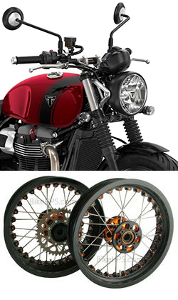 Kineo Wire Spoked Tubeless Wheels for Triumph Bonneville Speed Twin 900 2023> onwards 