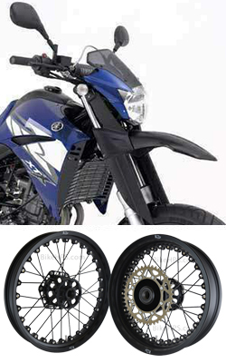 Kineo Wire Spoked Tubeless Wheels for Yamaha XT660X Supermoto 2004-2016