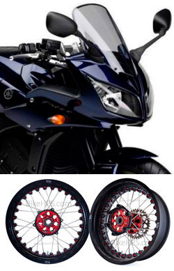 Kineo Wire Spoked Tubeless Wheels for Yamaha FZ1-N & FZ1-S Fazer 1000 (including ABS models) 2005-2016