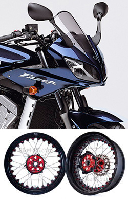 Kineo Wire Spoked Tubeless Wheels for Yamaha FZS1000 Fazer 2000-2005