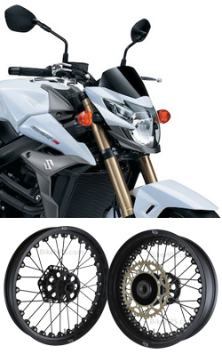 Kineo Wire Spoked Tubeless Wheels for Suzuki GSX-S750  2017> onwards