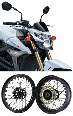 Kineo Wire Spoked Wheels for Suzuki GSX-S750  2017> onwards 