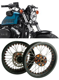 Kineo Wire Spoked Wheels for Harley-Davidson XL1200X Forty-Eight 2010> onwards 
