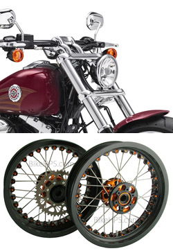 Kineo Wire Spoked Tubeless Wheels for Harley-Davidson FXSB Softail Breakout (ABS models) 2013-2017