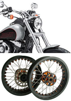 Kineo Wire Spoked Tubeless Wheels for Harley-Davidson FXDL Low Rider 2013> onwards
