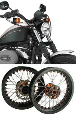 Kineo Wire Spoked Wheels for Harley-Davidson XL1200N Nightster 2007> onwards 