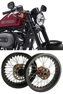 Kineo Wire Spoked Wheels for Harley-Davidson XL1200R Roadster (ABS Models) 2016> onwards 