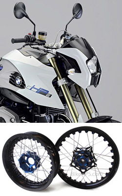 Kineo Wire Spoked Tubeless Wheels for BMW HP2 Megamoto 2007-2012