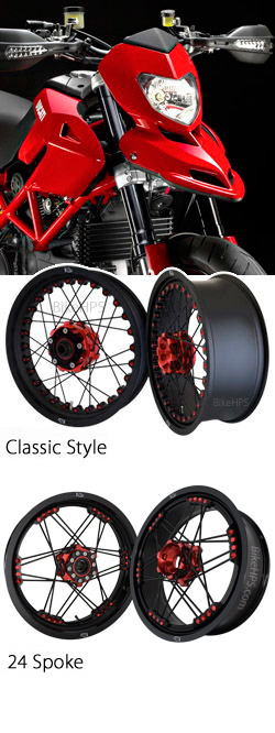 Kineo Wire Spoked Tubeless Wheels for Ducati 796 Hypermotard 2009-2012