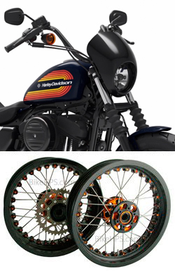 Kineo Wire Spoked Wheels for Harley-Davidson XL1200N Iron 2018> onwards 
