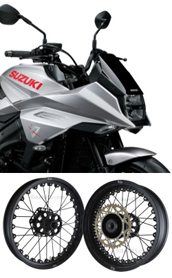 Kineo Wire Spoked Tubeless Wheels for Suzuki GSX-S1000S Katana  2019> onwards
