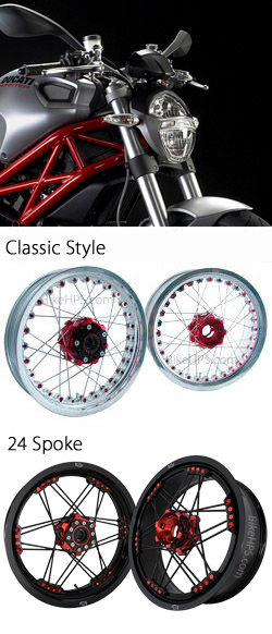 Kineo Wire Spoked Wheels for Ducati 1100, 1100S & 1100 EVO Monster 2008-2013 
