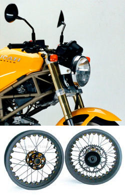 Kineo Wire Spoked Tubeless Wheels for Ducati 600 Monster (inc. Dark models) 1994-2001