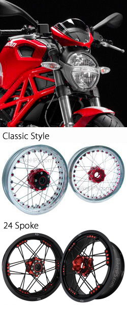 Kineo Wire Spoked Wheels for Ducati 796 Monster 2010> onwards 