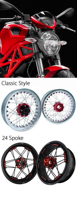 Kineo Wire Spoked Tubeless Wheels for Ducati 796 Monster 2010> onwards