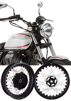 Kineo Wire Spoked Tubeless Wheels for Moto Guzzi V9 (All Models) 2015> onwards
