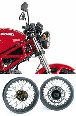 Kineo Wire Spoked Tubeless Wheels for Ducati Monster 695 2006-2008