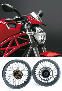 Kineo Wire Spoked Wheels for Ducati Monster 696 2008> onwards 