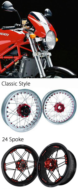 Kineo Wire Spoked Tubeless Wheels for Ducati 996 Monster S4R & S4RS 2003-2007