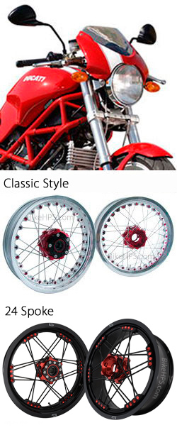 Kineo Wire Spoked Tubeless Wheels for Ducati 1000 Monster S2R 2005-2007