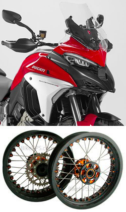 Kineo Wire Spoked Tubeless Wheels for Ducati Multistrada V4, V4S & V4 Rally 2021-2024