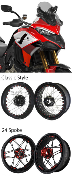 Kineo Wire Spoked Tubeless Wheels for Ducati Multistrada V4 Pikes Peak 2022> onwards