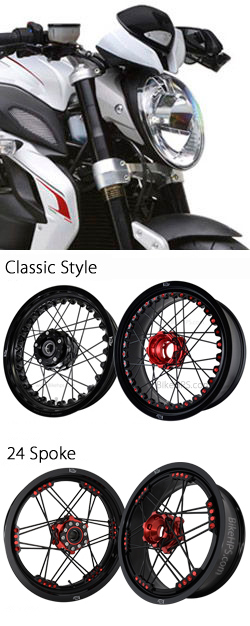Kineo Wire Spoked Tubeless Wheels for MV Agusta Brutale Dragster 800 & 800RR (All Models) 2014> onwards
