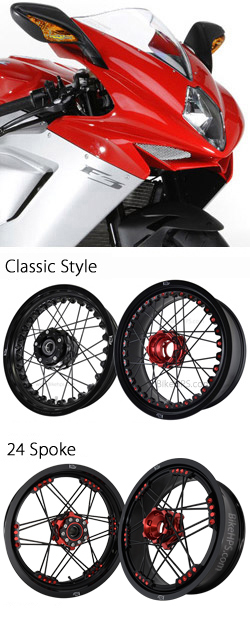 Kineo Wire Spoked Tubeless Wheels for MV F3 675 2012-2020 
