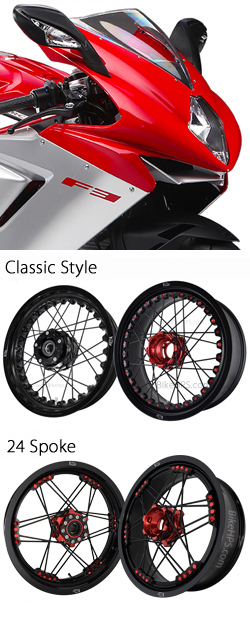 Kineo Wire Spoked Tubeless Wheels for MV F3 800 2013> onwards