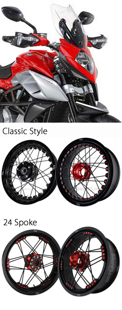 Kineo Wire Spoked Tubeless Wheels for MV Agusta Stradale 800 2015-2017 