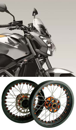 Kineo Wire Spoked Tubeless Wheels for Honda NC700S 2012-2013