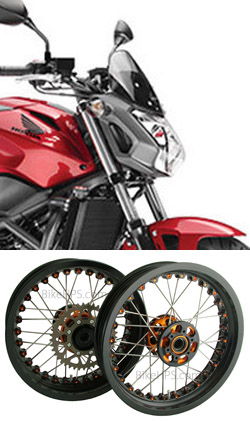 Kineo Wire Spoked Tubeless Wheels for Honda NC750S (ABS) 2014> onwards