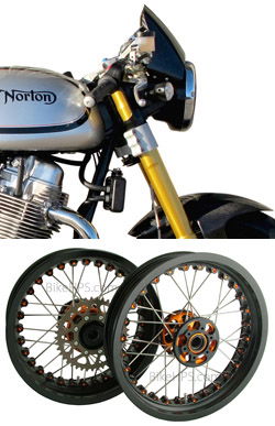 Kineo Wire Spoked Tubeless Wheels for Norton Commando 961 2011> onwards