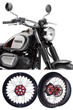 Kineo Wire Spoked Tubeless Wheels for Yamaha SCR950 2017> onwards