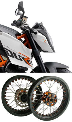 Kineo Wire Spoked Tubeless Wheels for KTM 990 Super Duke R ABS 2010-2013