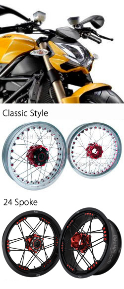 Kineo Wire Spoked Tubeless Wheels for Ducati 848 Streetfighter 2011-2015