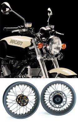 Kineo Wire Spoked Tubeless Wheels for Ducati SportClassic GT1000 2006-2012