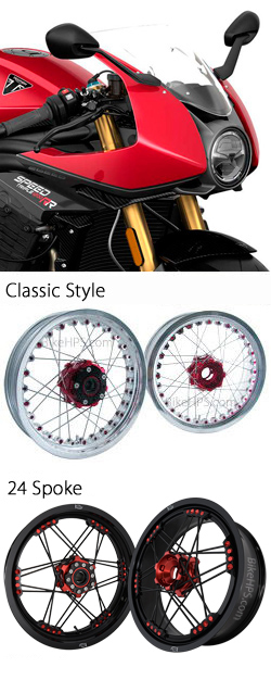 Kineo Wire Spoked Tubeless Wheels for Triumph Speed Triple 1200RR 2022> onwards