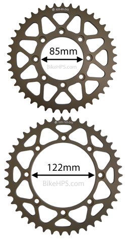 Kineo Replacement Rear Sprocket for Kineo Spoked Motorcycle Wheels 