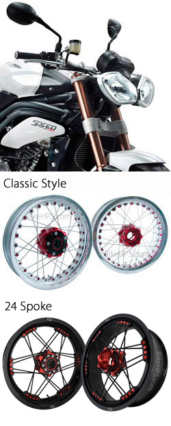 Kineo Wire Spoked Tubeless Wheels for Triumph Speed Triple 1050 2005-2015