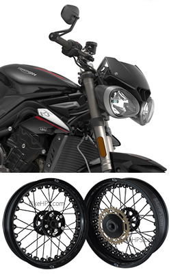 Kineo Wire Spoked Wheels for Triumph Street Triple 765 S, R & RS 2017> onwards 