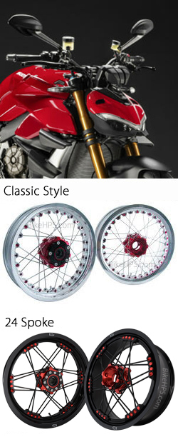 Kineo Wire Spoked Wheels for Ducati Streetfighter V4 2020> Onwards 