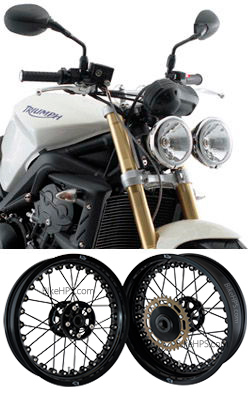 Kineo Wire Spoked Tubeless Wheels for Triumph Street Triple 675 & 675R 2007-2012 