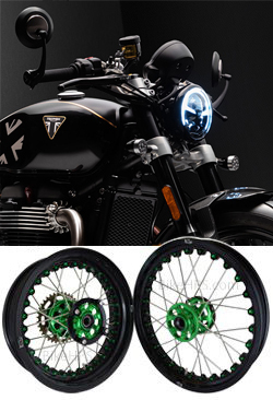 Kineo Wire Spoked Wheels for Triumph Bonneville Bobber TFC 2020> onwards 