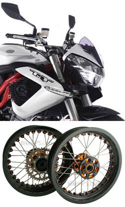 Kineo Wire Spoked Tubeless Wheels for Benelli TNT 899 2007-2016 