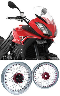 Kineo Wire Spoked Tubeless Wheels for Triumph Tiger 1050 Sport 2013> onwards