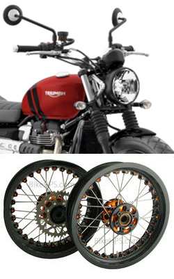 Kineo Wire Spoked Tubeless Wheels for Triumph Scrambler 900 2022> onwards