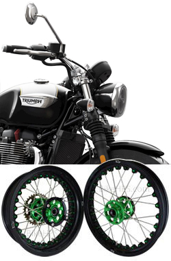 Kineo Wire Spoked Tubeless Wheels for Triumph Bonneville Speedmaster 1200 2018> onwards
